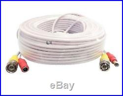 50 ft Security Camera Cable Video Power Extension Wire CCTV DVR BNC RCA Cord