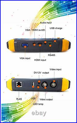 5MP 4-in-1 TVI/AHD/CVI/CVBS 5inch CCTV Security Camera Tester IV8W Support PTZ
