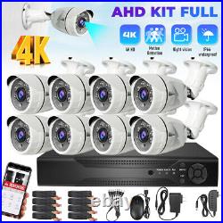 5MP 8CH DVR 1080P Security Camera System Outdoor H. 265+ Home CCTV Night Vision
