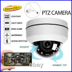5MP Full HD PTZ IP Camera Outdoor 4X Optical Zoom Mini Speed Dome Cam IP66 H. 265