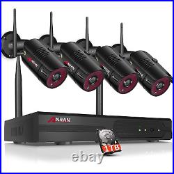 5MP HD Outdoor Wireless Security Camera System WiFi IP CCTV 8CH NVR with 1TB HDD