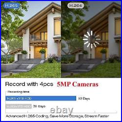 5MP PoE CCTV Security Camera System Outdoor 8CH NVR IP PTZ Camera Video Kit 3TB