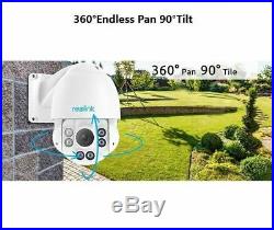 5MP PoE IP Camera Pan Tilt 4x Optical Zoom Security Cam Outdoor Reolink RLC-423
