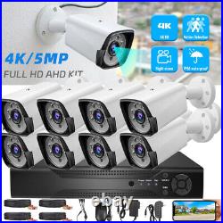 5MP Wired Security Camera System Outdoor 8CH H. 265+ DVR CCTV Wifi DVR Kit Video