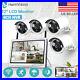 5MP Wireless Wifi CCTV Security Camera System 8CH NVR/DVR 12'' Monitor Outdoor