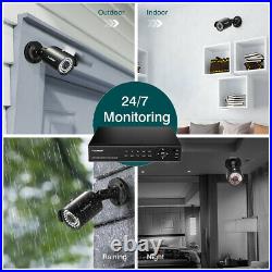 6-in-1 8CH CCTV Security Camera System HDMI 1080P Outdoor Video Surveillance DVR
