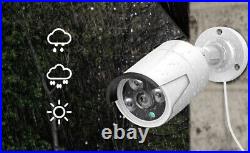 6PCS 5MP PoE Audio Security IP Security Camera Outdoor Waterproof Motion Detect