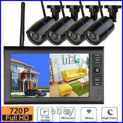 7 TFT Baby Monitor DVR& 4 Wireless CCTV Camera Motion Detect Security System