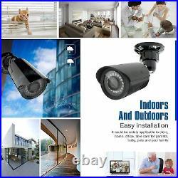 8 CH Home Security Camera System Wired Outdoor Waterproof Night Vision CCTV Set