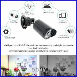 8 CH Home Security Camera System Wired Outdoor Waterproof Night Vision CCTV Set