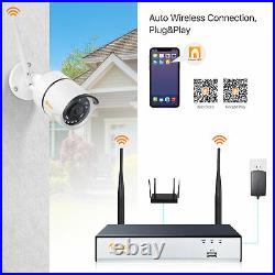 8 Channel 1080p Wireless Security Camera System Outdoor H. 265+ CCTV WIFI NVR
