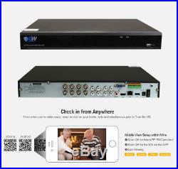 8 Channel DVR (6) 5MP 1920p CCTV 2.812mm Varifocal Security Camera System 2TB