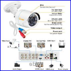 8 Channel H. 265+ 1080p DVR 2MP Outdoor Home Security Surveillance Camera System