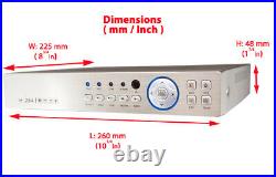 8 Channel H. 265 H. 264 DVR with 1TB HDD Standalone Security Camera Video Recorder