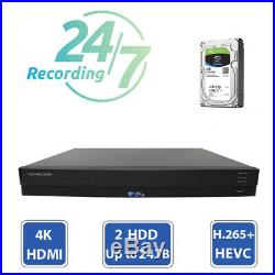 8 Channel Security Camera System 6TB DVR (6) 8MP CCTV Varifocal 4K Dome Camera