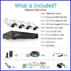 8CH 1080N AHD DVR 4X1080P Security Camera System HD CCTV Outdoor IR Night Vision