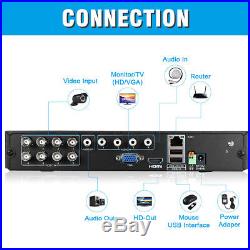 8CH 1080N AHD HDMI DVR 8x 3000TVL HD IR CCTV Video Home Security Camera System