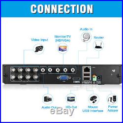 8CH 1080N AHD HDMI DVR Outdoor 3000TVL Video Home IR CCTV Security Camera System