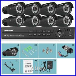 8CH 1080N HD DVR 3000TVL CCTV Outdoor Surveillance IR Security Camera System Kit