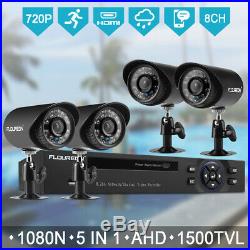 8CH 1080N HDMI CCTV AHD DVR+1500TVL Home Security Camera System Night Recorder