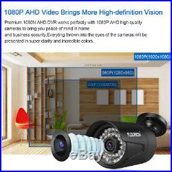 8CH 1080P 1080N AHD DVR 4x Outdoor 3000TVL CCTV Security Camera System with1TB HDD