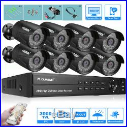 8CH 1080P 1080N CCTV AHD DVR + 8X Outdoor 3000TVL 1080P 2MP Home Security Camera