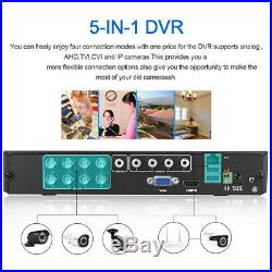 8CH 1080P AHD DVR 3000TVL Security Camera System CCTV Indoor Outdoor Camera Kits