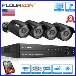8CH 1080P CCTV AHD DVR Security Camera Surveillance System IR 1TB Night Vision