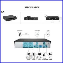 8CH 1080P CCTV DVR Recorder Outdoor 720P HD IR Security Camera System For Phone