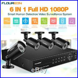 8CH 1080P DVR Security Camera System Video Recorder Human Detection Alert CCTV