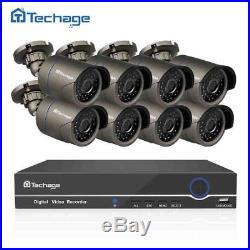 8CH 1080P HD 48V POE NVR 2.0MP IP Camera Audio Record Home Security CCTV System
