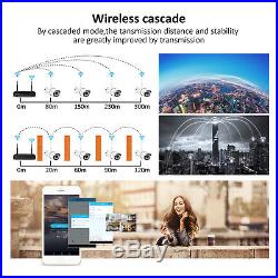 8CH 1080P HD Dome Wireless Security Camera System Outdoor Wifi Home NVR CCTV Set