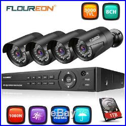 8CH 1080P Security IP Camera DVR Kit System IR 3000TVL Home CCTV Outdoor/Indoor