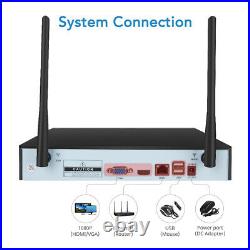 8CH 1080P Wireless Video Security CCTV Camera System Outdoor WIFI NVR IR CUT