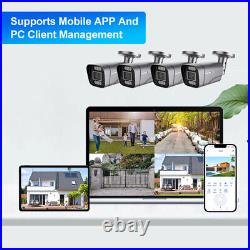8CH 2K PoE Security IP Camera System CCTV 4MP NVR AI Color Night Vision 2TB HDD