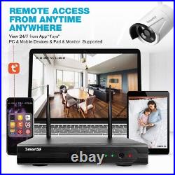8CH 2MP Outdoor Wireless Security Camera System H. 265+ CCTV Wifi NVR Kit IR-cut