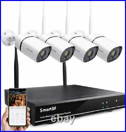 8CH 3MP 2 way Audio Wireless CCTV Outdoor Home Security Camera System NVR kit
