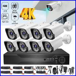 8CH 5MP DVR Outdoor Home CCTV 4K HD Security Camera System Kit Night Vision IP66