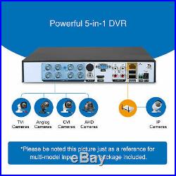 8CH 5in1 H. 264 CCTV DVR Video Record for Home Security Camera System Email Alert