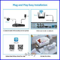 8CH AHD HDMI 1080N DVR 1080P CCTV Outdoor Night Vision Security Camera System 2T