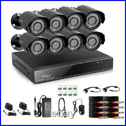 8CH DVR Analog CCTV 700TVL HD Motion Bullet 8 Pack Security Cameras Night Vision