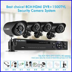 8CH Full 1080N HDMI Video DVR 1500TVL Night Vision CCTV Security Cameras System
