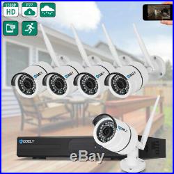 8CH H. 264 CCTV NVR Outdoor IR-CUT WIFI Camera Security System Mition Activated