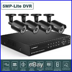 8CH H. 265 1080P CCTV DVR Outdoor 1080P Security IP Camera System Kit Email Alert