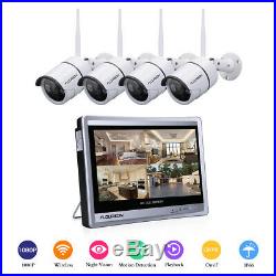 8CH HD 1080P Wireless WIFI NVR CCTV Security System Camera with 12'' LCD Monitor