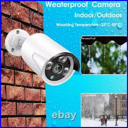 8CH HD 1080p Audio Security IP Camera System Wireless 2MP WIFI NVR Kit Outdoor