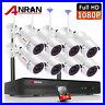 8CH HD 8 Pcs 1080P CCTV Kit NVR Wireless Security Camera System Outdoor wifi 2TB
