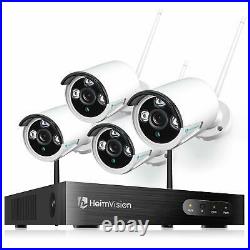 8CH NVR Wireless 1080P WiFi Audio CCTV Camera Outdoor Home Security System Kit