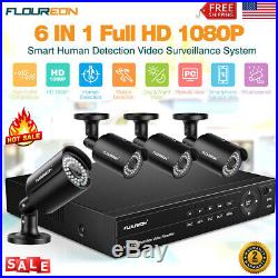 8CH True HD 1080P XVI Camera 6in1 Video DVR Recorder Security CCTV Motion Detect