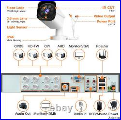 8CH Wired Security Camera System DVR 1080P HD CCTV Home Outdoor IR Night Vision